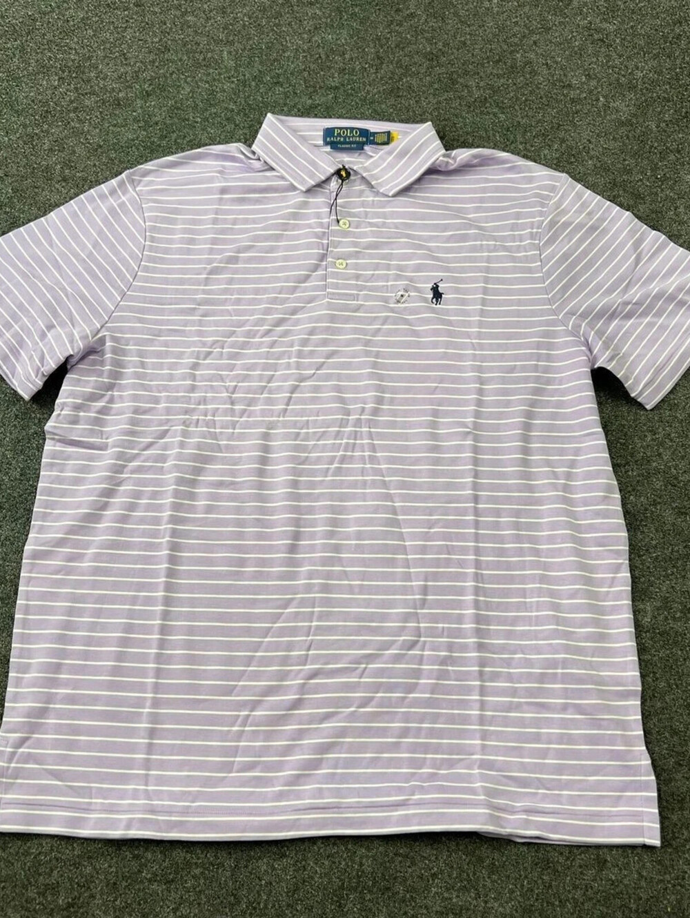 POLO RALPH LAUREN Classic Fit Cotton Polo Shirt Men's Size M Purple NWT $115